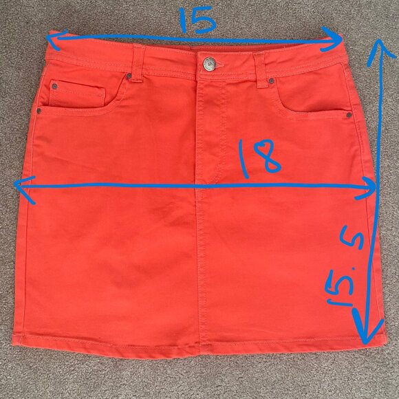 Mini skirt bright orange size S - Picture 2 of 4
